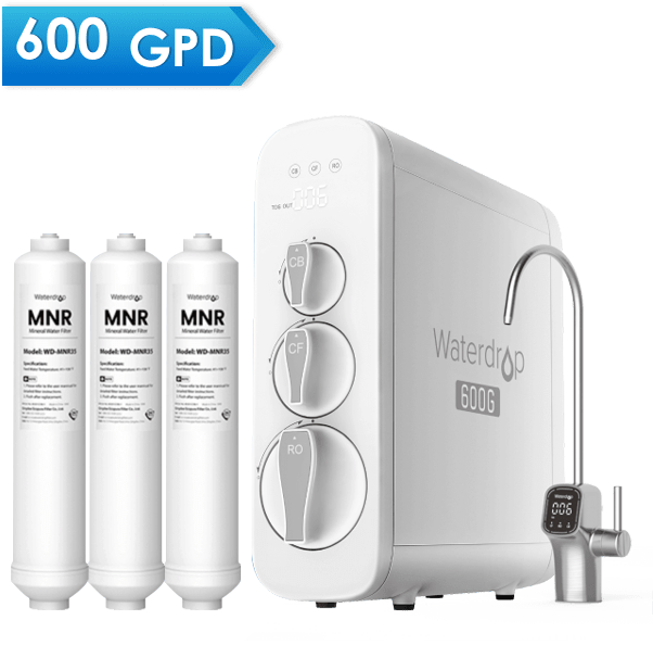 600 GPD Fast Flow Reverse Osmosis System - Waterdrop G3P600-MNR35