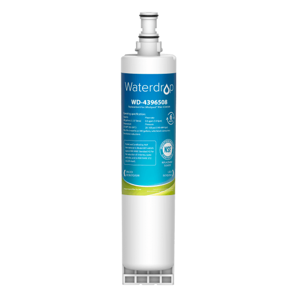 Sostituzione Waterdrop per Whirlpool 4396508 4396510 Filtro acqua frigorifero, NSF 53, 42, 372