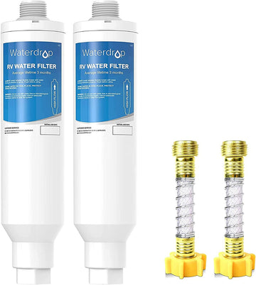 RV Water Filter | RV Inline Water Filter with Flexible Hose Protector