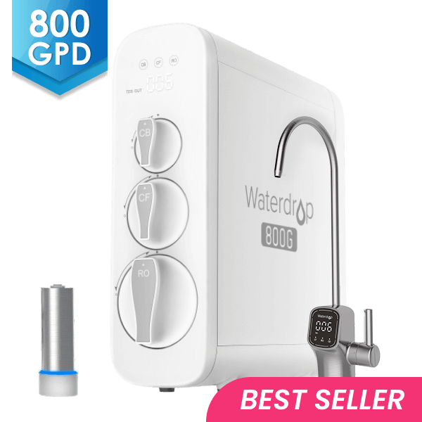 SistemasintanquedelROde800GPDconlaluzdeesterilizaciónULTRAVIOLETA-WaterdropG3P800