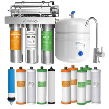 Waterdrop H9 Système de filtration d'eau en acier inoxydable par osmose inverse